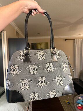 Dooney & Bourke Signature Donegal DB Monogram Satchel + Coin Purse